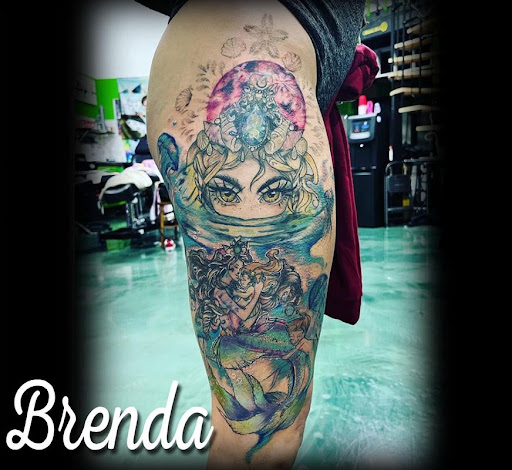 Explore women thigh tattoo ideas, creative tattoo ideas in Easthampton, available at TattooNOW