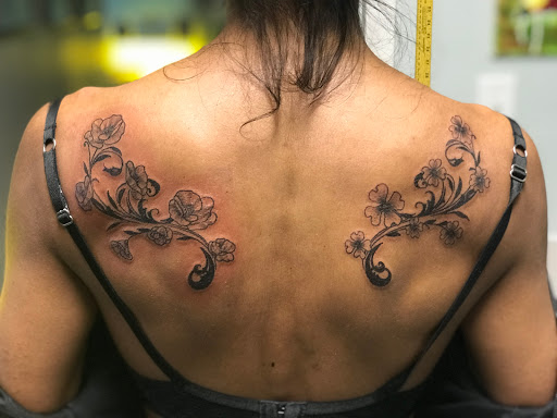 Explore chest to arm tattoo ideas, creative tattoo ideas in Ocala, available at The Tattoo Gallery of Ocala LLC