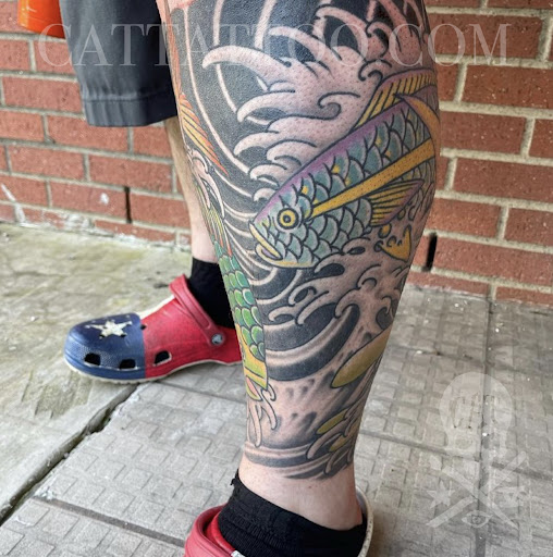 Explore pelican tattoo ideas, creative tattoo ideas in Addison, available at Cat Tattoo