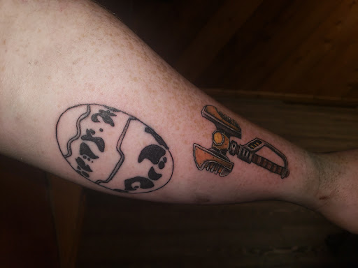 Explore black king tattoo ideas, creative tattoo ideas in Abilene, available at Downtown Tattoo