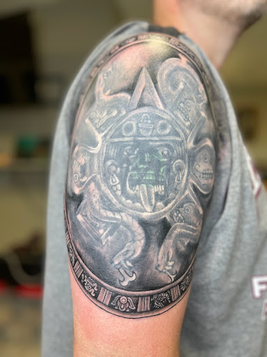 Explore tattoo ideas for female half sleeve, creative tattoo ideas in Watford City, available at Soulful Ink Studios