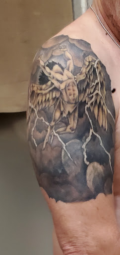 Explore fingerprint heart tattoo ideas, creative tattoo ideas in Atoka, available at Hard Luck 13 Tattoo Studio