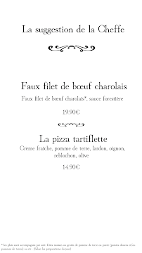 Restaurant Chez lizza La table des Compagnons à Vidauban (le menu)