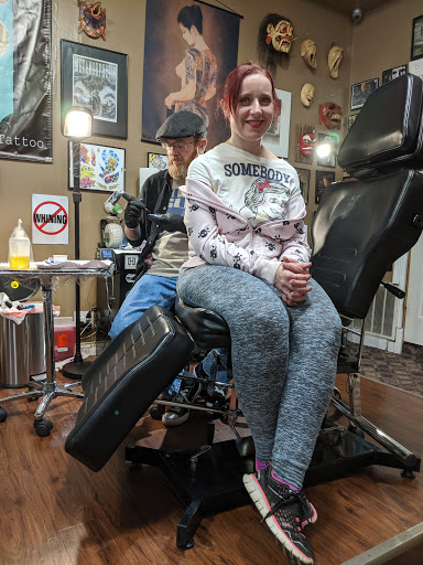 Explore rock n roll tattoo ideas, creative tattoo ideas in Germantown, available at Engine House Tattoo