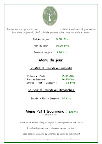 Menu / carte de L'arbre Blanc à Pontoise