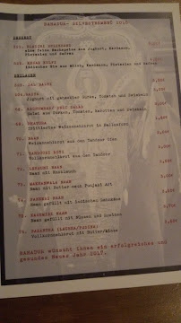 Bahadur à Berlin menu