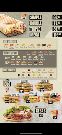Menu / carte de Emirates Burger à La Seyne-sur-Mer