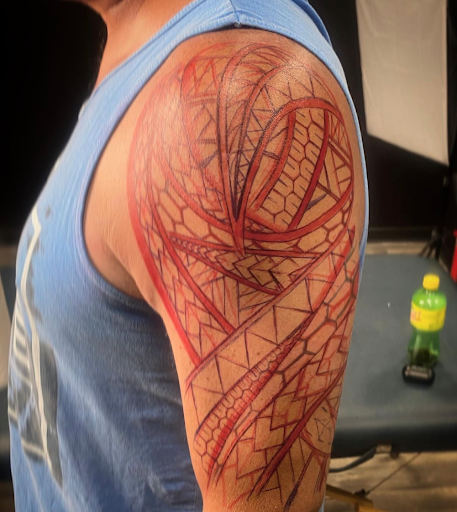 Explore good full sleeve tattoo ideas, creative tattoo ideas in Goose Creek, available at Red Kirin Tattoo