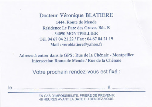 Blatière Véronique à Montpellier