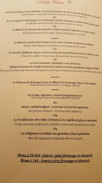 Carte du Hôtel-Restaurant l'Ouillette à Santenay