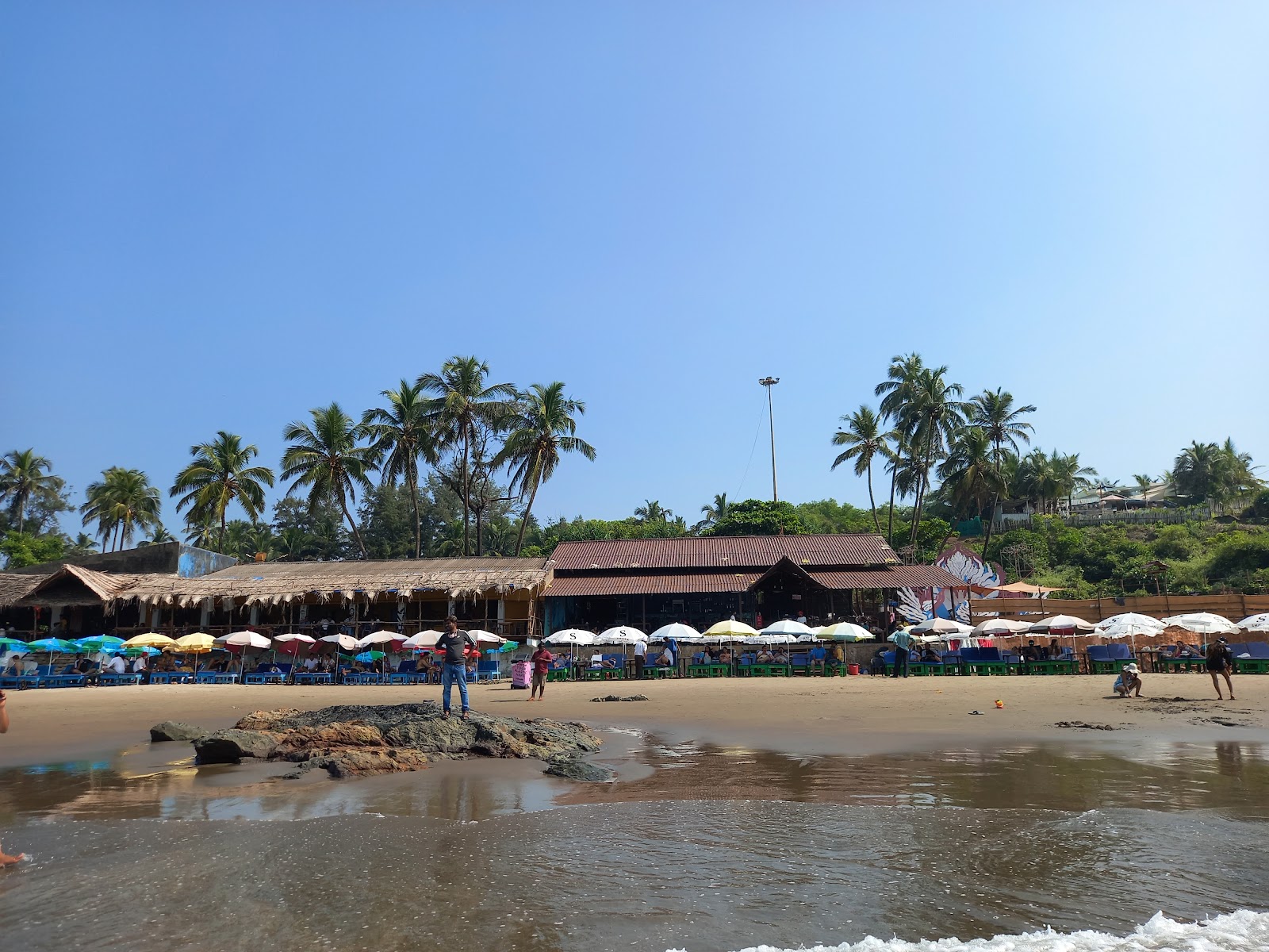 Photo of Vagator Beach and the settlement