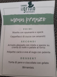 Il Grillo - Comunità Ristorante à Grauno carte