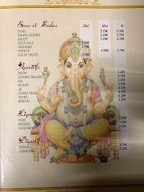 Vinayaka à Bordeaux menu