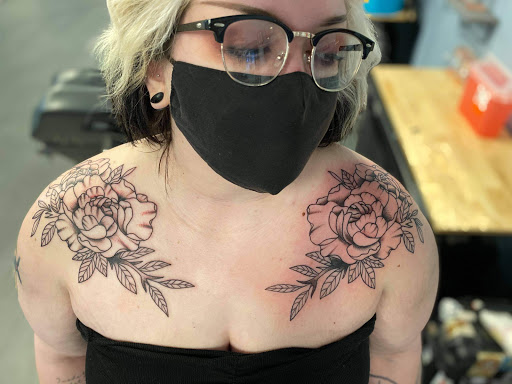 Explore aztec neck tattoo ideas, creative tattoo ideas in Palm Harbor, available at Angry Owl Tattoo and Piercing