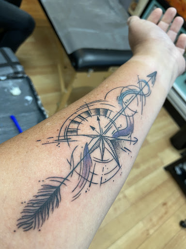 Explore urban tattoo ideas, creative tattoo ideas in Delaware, available at Rose & Web Tattoo