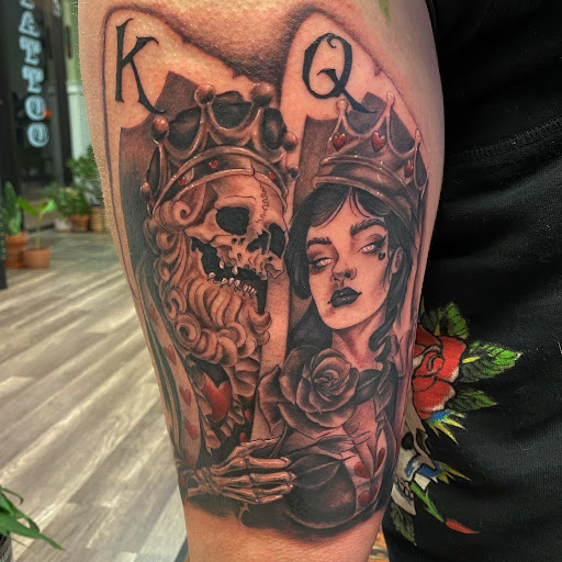 Explore bulldog tattoo ideas, creative tattoo ideas in Pendleton, available at TRUE GRIT TATTOO