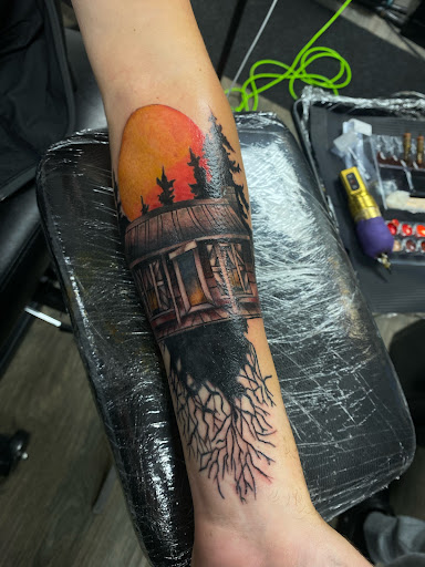 Explore greek mythology sleeve tattoo ideas, creative tattoo ideas in Schaumburg, available at Urban Rebels Ink