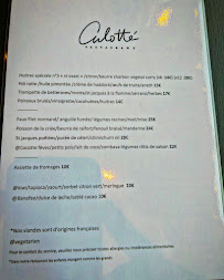 restaurant Culotté à Honfleur menu