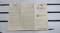 Menu / carte de I Love Piada à Cervia