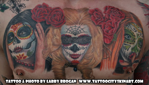 Explore yoga tattoo ideas, creative tattoo ideas in Lockport, available at Tattoo City by Larry Brogan