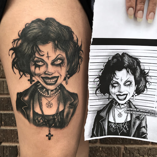 Explore cloud sleeve tattoo ideas, creative tattoo ideas in Hastings, available at Black Diamond Tattoo