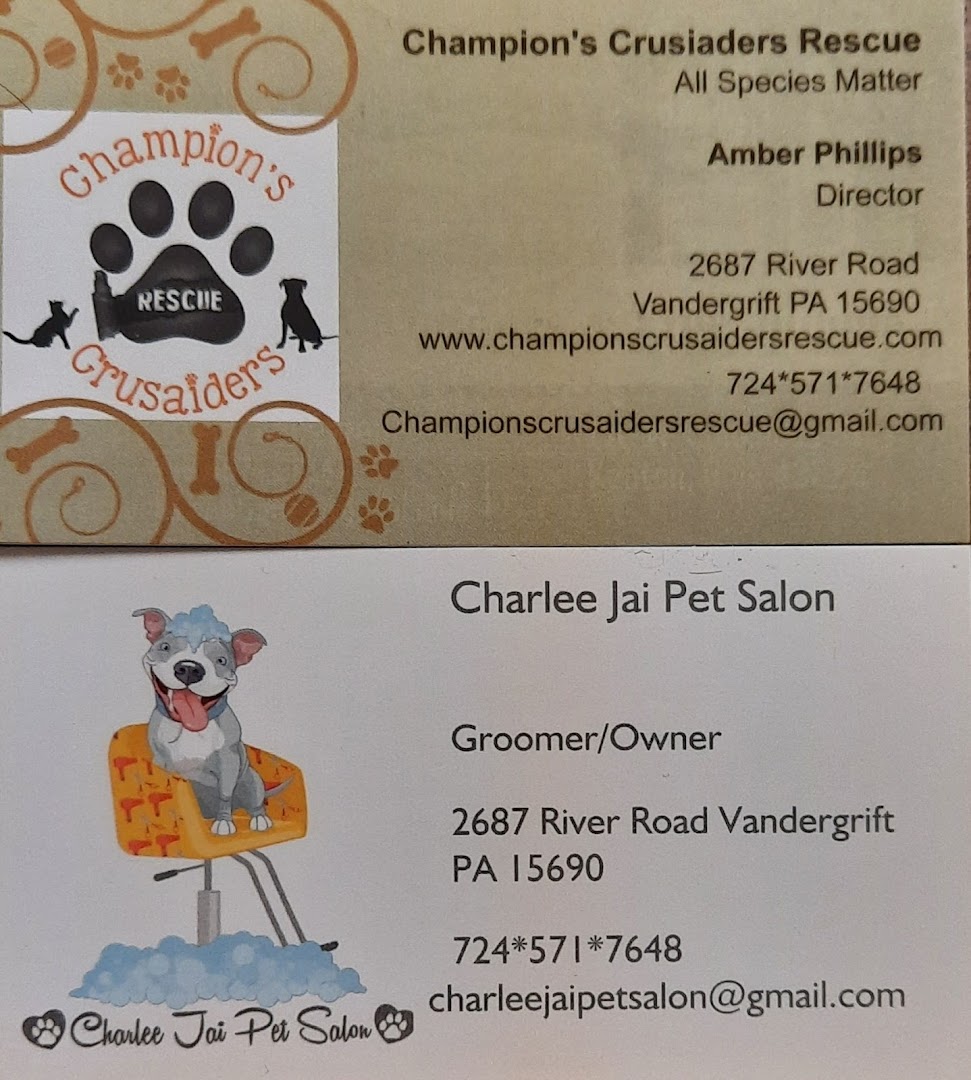 Champion's Crusaders Rescue and Charlee Jai Pet Salon