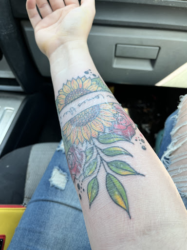 Explore leg cover up tattoo ideas, creative tattoo ideas in Adrian, available at Good Life Tattoo Co.