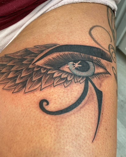 Explore cover up tattoo ideas leg, creative tattoo ideas in Columbia, available at a colorful life MuleTown Tattoos