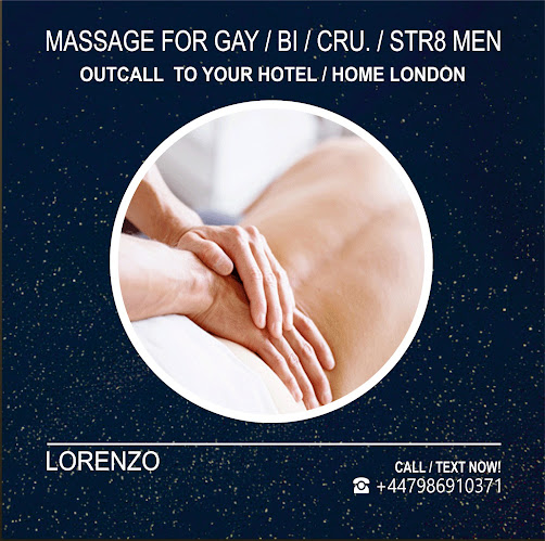 Lorenzo's Massage for Gay / Bi/ Str8 Men at Hotel / Home in London Open Times