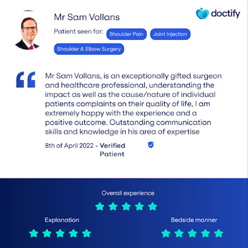 Comments and reviews of Mr Sam Vollans - Orthopaedic Surgeon