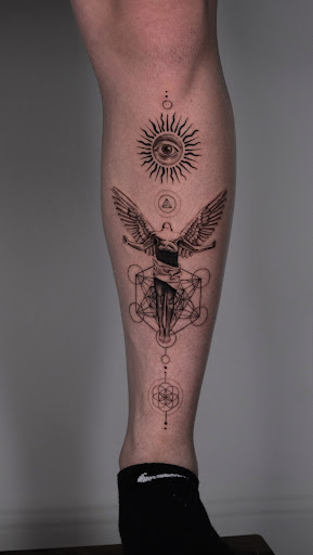 Explore greek tattoo ideas, creative tattoo ideas in Culver City, available at Art Collector Tattoo
