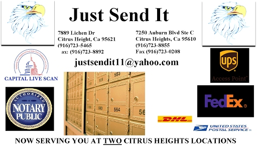 Shipping and Mailing Service «Just Send It Postal - Citrus Heights», reviews and photos, 7889 Lichen Dr, Citrus Heights, CA 95621, USA