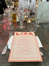 Liza à Paris menu