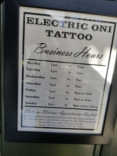 Tattoo Shop «Electric Oni Tattoo», reviews and photos, 110 E Washington St, Petaluma, CA 94952, USA
