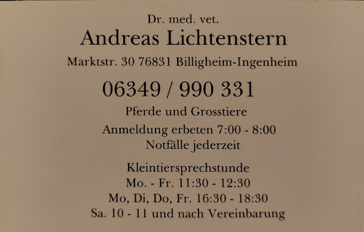 Andreas Lichtenstern Tierarzt unter Billigheim-Ingenheim, Rheinland-Pfalz