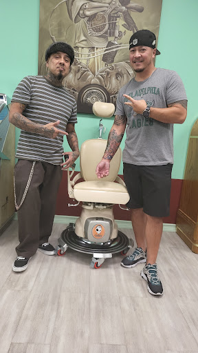 Explore hand tattoos ideas, creative tattoo ideas in Upland, available at Greaskull Tattoo Alley