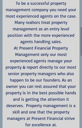Present Financial Property Management