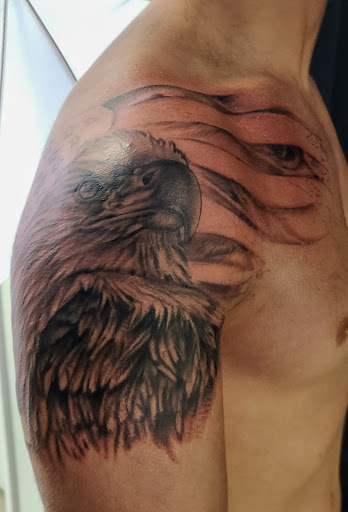 Explore skeleton hand tattoo ideas, creative tattoo ideas in Brick, available at Hand Forged Tattoo