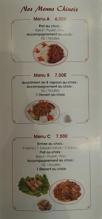 Restaurant asiatique Le Bonheur à Cachan (la carte)
