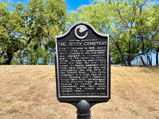 Riley Cemetery, Carrollton Historical Marker