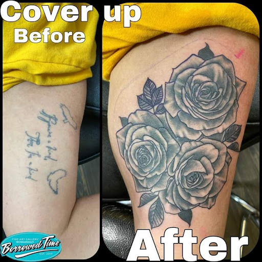 Explore small miscarriage tattoo ideas, creative tattoo ideas in Mckinney, available at Borrowed Time Fine Art Gallery Tattoo Shop