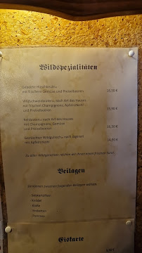 Menu / carte de Jägerhaus Ute Nickel à Oßling