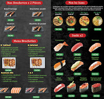 Restaurant B sushi & thaï wok à Paris (le menu)