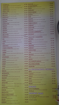 Menu / carte de Mangio 110 e Lode à Salò