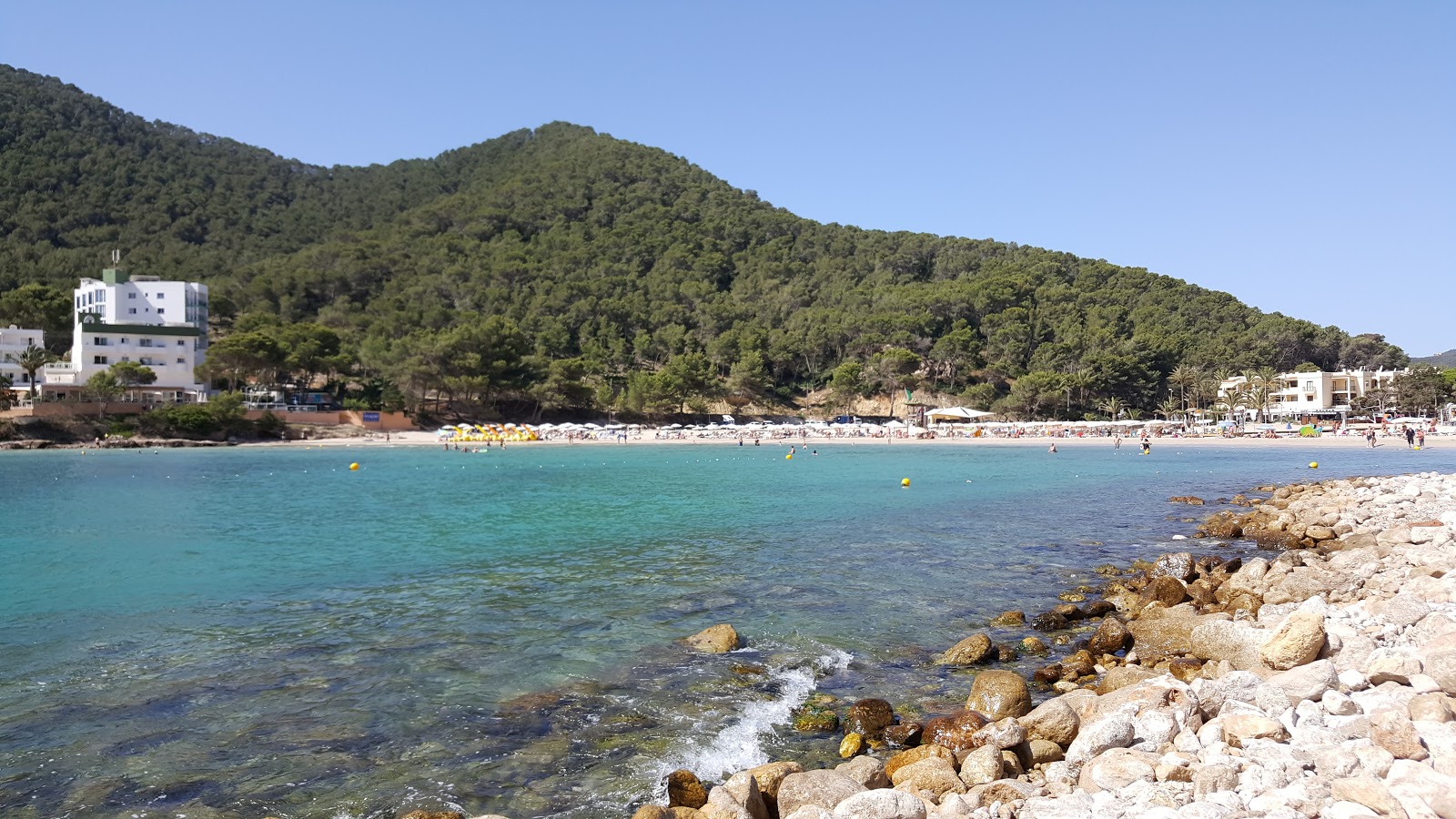 Fotografija Plaža Cala Llonga in naselje