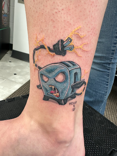 Explore skull tattoo sleeve ideas, creative tattoo ideas in Orland, available at K1LL3R ARTW0RK