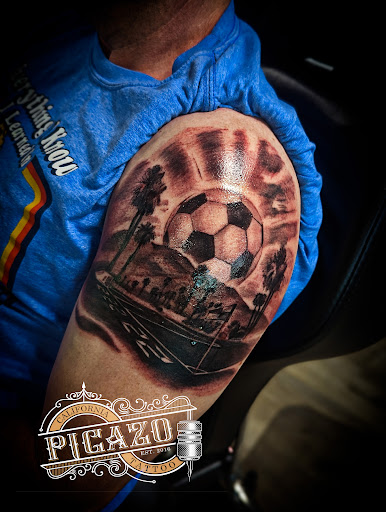 Explore bike tattoo ideas, creative tattoo ideas in Palm Desert, available at Picazo Tattoo Studio
