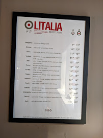 Restaurant italien Litalia Chartrons à Bordeaux (la carte)