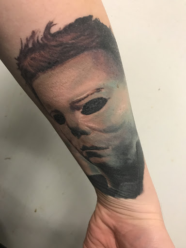 Explore jason tattoo ideas, creative tattoo ideas in Riverside, available at Elizabeth St. Tattoo