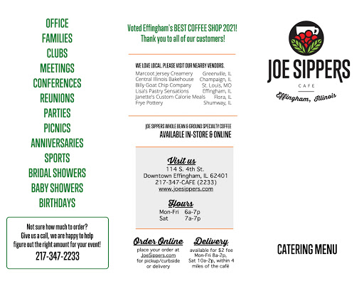 Coffee Shop «Joe Sippers Cafe», reviews and photos, 114 S 4th St, Effingham, IL 62401, USA